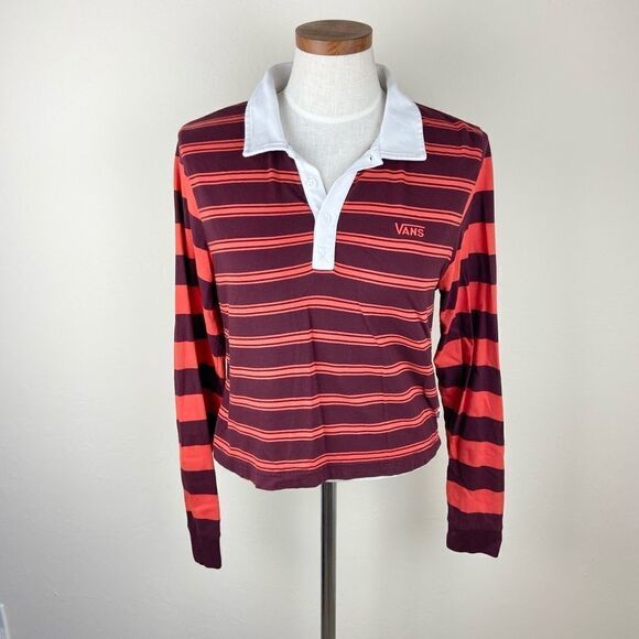 Vans Striped Polo Long-Sleeve Shirt - Picture 1 of 6